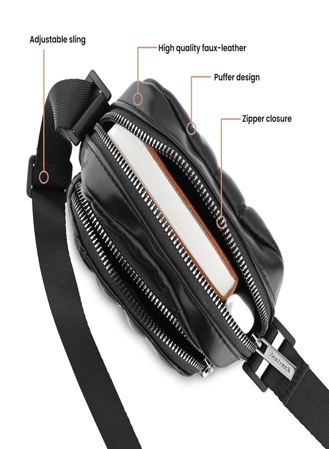 Fastrack Puffer Hustle Sling | Faux-Leather Women's Handbags | Sling for Casual Carry - Image 5